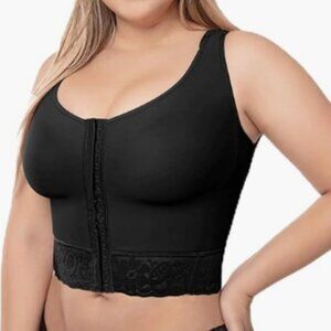 Post Op Bra medium lift w 3D technology material Posture Corrector |Black|32D/DD